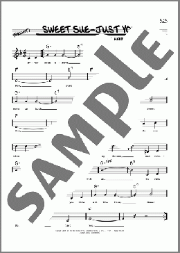 Sweet Sue-Just You (arr. Robert Rawlins)(Will J. Harris) 楽譜 その他 ダウンロード