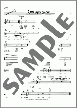 Rain And Snow(Traditional) 楽譜 その他 ダウンロード
