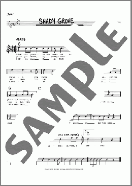 Shady Grove(Appalachian Folk Song) 楽譜 その他 ダウンロード