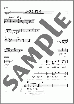 Uncle Pen(Bill Monroe/Ricky Skaggs) 楽譜 その他 ダウンロード