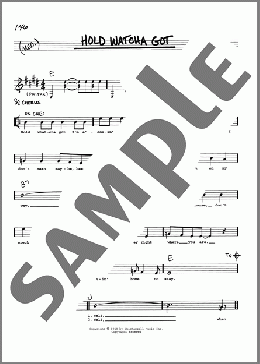Hold Whatcha Got(Jimmy Martin) 楽譜 その他 ダウンロード