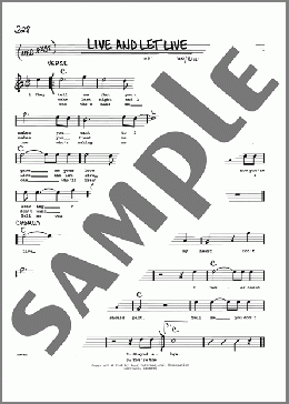 Live And Let Live(Gene Sullivan) 楽譜 その他 ダウンロード