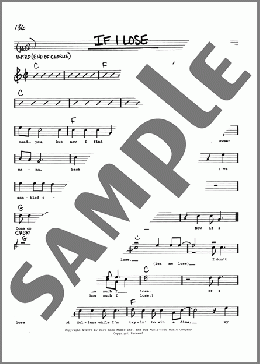 If I Lose(Ralph Stanley) 楽譜 その他 ダウンロード