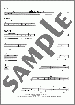 Once More(Robert Owens) 楽譜 その他 ダウンロード