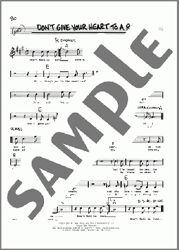 Don't Give Your Heart To A Rambler(Travis Tritt) 楽譜 その他 ダウンロード