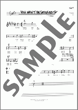 You Won't Be Satisfied That Way(Jimmie Davis) 楽譜 その他 ダウンロード