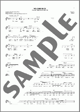 Welcome Back(John Sebastian/Mase/Mason Bertha) 楽譜 その他 ダウンロード