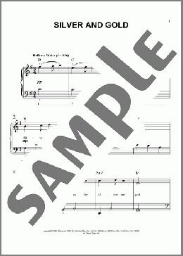 Silver And Gold (arr. Phillip Keveren)(Johnny Marks) 楽譜 ピアノ（ソロ） ダウンロード