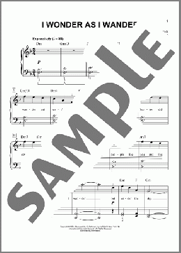 I Wonder As I Wander (arr. Phillip Keveren)(John Jacob Niles) 楽譜 ピアノ（ソロ） ダウンロード