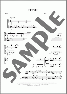 Heaven(Bryan Adams) 楽譜 その他 ダウンロード