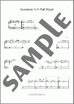 Eccossaise In E-Flat Major, WoO 86(Ludwig Van Beethoven) 楽譜 ピアノ（ソロ） ダウンロード