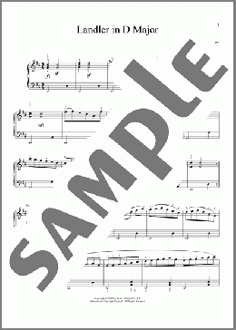 Landler In D Major, WoO 11, No. 7(Ludwig Van Beethoven) 楽譜 ピアノ（ソロ） ダウンロード