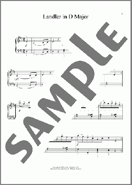 Landler In D Major, WoO 15, No. 2(Ludwig Van Beethoven) 楽譜 ピアノ（ソロ） ダウンロード
