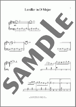 Landler In D Minor, WoO 11, No. 4(Ludwig Van Beethoven) 楽譜 ピアノ（ソロ） ダウンロード