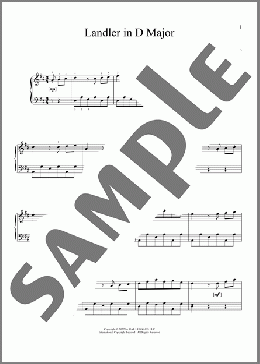 Landler In D Major, WoO 11, No. 2(Ludwig Van Beethoven) 楽譜 ピアノ（ソロ） ダウンロード