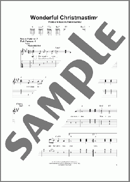 Wonderful Christmastime(Paul McCartney) 楽譜 ギター（ソロ） ダウンロード