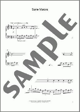 Sarie Marais (arr. James Wilding)(South African folk song) 楽譜 ピアノ（ソロ） ダウンロード