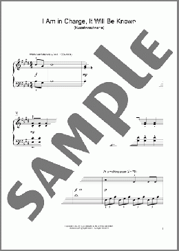 I Am In Charge, It Will Be Known (Kuzakwaziwana) (arr. Nkululeko Zungu)(South African folk song) 楽譜 ピアノ（ソロ） ダウンロード