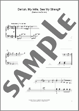 Delilah, My Wife, See My Strength (Samson Nodelilah) (arr. Nkululeko Zungu)(South African folk song) 楽譜 ピアノ（ソロ） ダウンロード