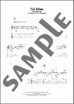 Fur Elise (from A Charlie Brown Christmas)(Ludwig Van Beethoven) 楽譜 ギター（その他） ダウンロード