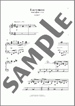 Lacrymosa (arr. Kevin Olson)(Wolfgang Amadeus Mozart) 楽譜 ピアノ（連弾） ダウンロード