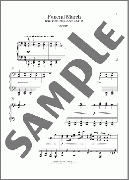 Funeral March (Marche Funebre), Op. 35 (arr. Kevin Olson)(Frederic Chopin) 楽譜 ピアノ（連弾） ダウンロード