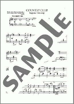 Country Club(Scott Joplin) 楽譜 ピアノ（ソロ） ダウンロード