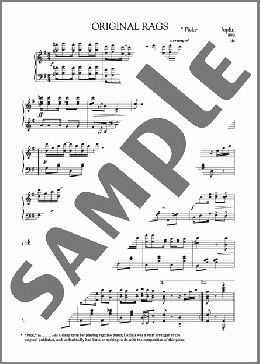 Original Rags(Scott Joplin) 楽譜 ピアノ（ソロ） ダウンロード