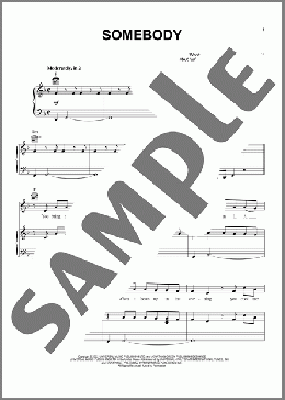 Somebody(Sam Ryder) 楽譜 ピアノ & ボーカル & ギター ダウンロード