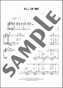 All Of Me (arr. Phillip Keveren)(John Legend) 楽譜 ピアノ（ソロ） ダウンロード