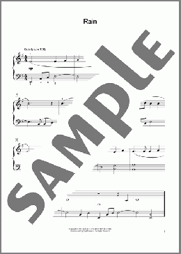 Rain (arr. Mika Goto)(Narita Tamezo) 楽譜 ピアノ（ソロ） ダウンロード