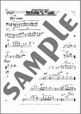 Bernie's Tune (solo only)(Gerry Mulligan) 楽譜 その他 ダウンロード