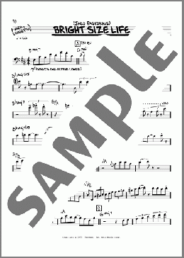 Bright Size Life (solo only)(Jaco Pastorius) 楽譜 その他 ダウンロード