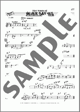 Never Say Yes (solo only)(Nat Adderley) 楽譜 その他 ダウンロード