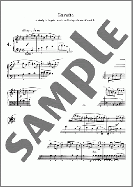 Gavotte I, BWV 808(Johann Sebastian Bach) 楽譜 ピアノ（ソロ） ダウンロード