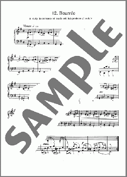 Bourree, BWV 996(Johann Sebastian Bach) 楽譜 ピアノ（ソロ） ダウンロード