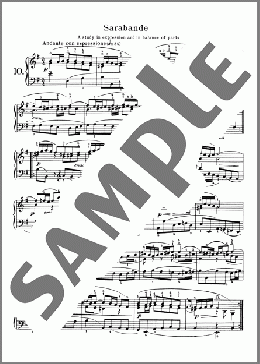 Sarabande, BWV 810(Johann Sebastian Bach) 楽譜 ピアノ（ソロ） ダウンロード