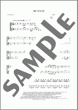 Believer(Imagine Dragons) 楽譜 アルトサックス（ソロ） ダウンロード