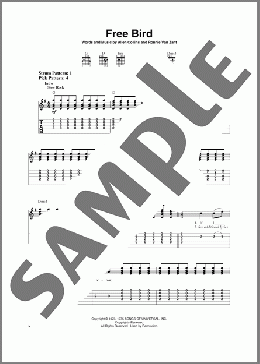 Free Bird(Lynyrd Skynyrd) 楽譜 ギター（ソロ） ダウンロード