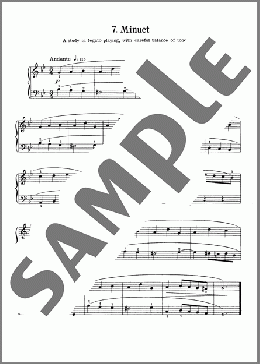 Minuet I In G Minor, BWV 822(Johann Sebastian Bach) 楽譜 ピアノ（ソロ） ダウンロード