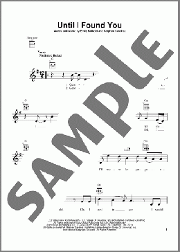 Until I Found You(Stephen Sanchez) 楽譜 ウクレレ（ソロ） ダウンロード