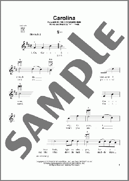 Carolina (from Where The Crawdads Sing)(Taylor Swift) 楽譜 ウクレレ（ソロ） ダウンロード