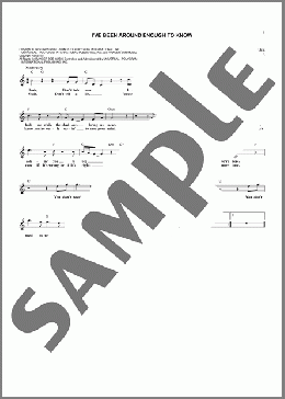 I've Been Around Enough To Know(John Schneider) 楽譜 その他 ダウンロード