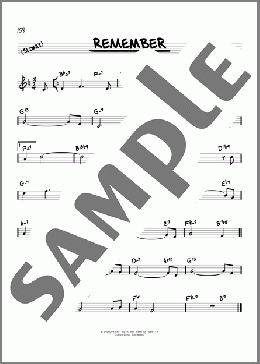 Remember (arr. David Hazeltine)(Irving Berlin) 楽譜 その他 ダウンロード