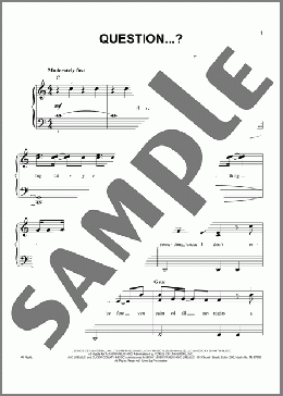 Question...?(Taylor Swift) 楽譜 ピアノ（ソロ） ダウンロード