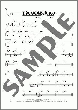 I Remember You (arr. David Hazeltine)(Johnny Mercer/Victor Schertzinger) 楽譜 その他 ダウンロード
