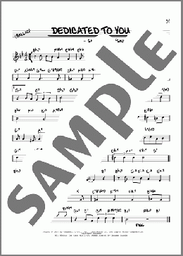 Dedicated To You (arr. David Hazeltine)(Hy Zaret/Sammy Cahn/Saul Chaplin) 楽譜 その他 ダウンロード