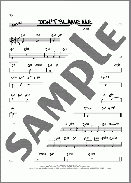 Don't Blame Me (arr. David Hazeltine)(Jimmy McHugh/Dorothy Fields) 楽譜 その他 ダウンロード