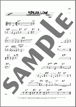 Speak Low (arr. David Hazeltine)(Kurt Weill/Ogden Nash) 楽譜 その他 ダウンロード