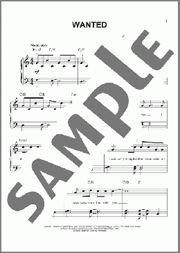 Wanted(Hunter Hayes) 楽譜 その他 ダウンロード